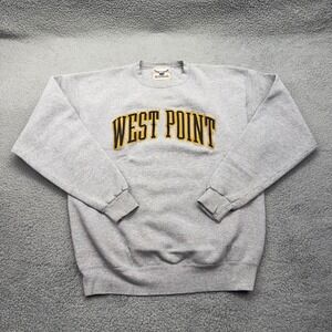 Oarsman 913 Size Large West Point Gray Spell Out Crewneck Pullover Sweatshirt